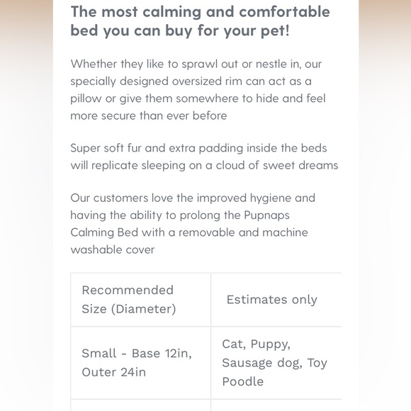 Pupnaps Luxe Calming Bed Small Pink Anti Anxiety Dog Cat Pet Deluxe Donut Fluffy - Picture 9 of 13